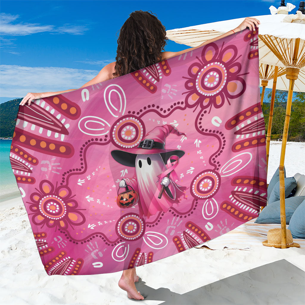 Pink Ghost Ribbon Sarong Aboriginal Halloween Wear Pink