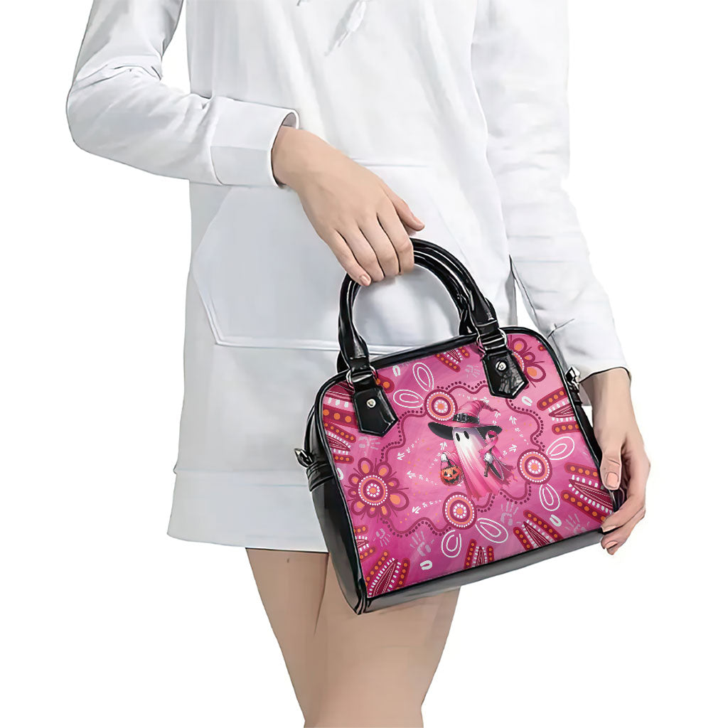 Pink Ghost Ribbon Shoulder Handbag Aboriginal Halloween Wear Pink