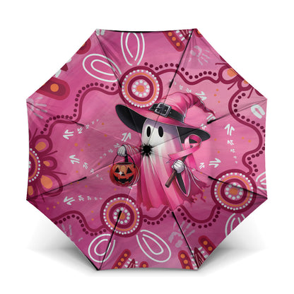 Pink Ghost Ribbon Umbrella Aboriginal Halloween Wear Pink