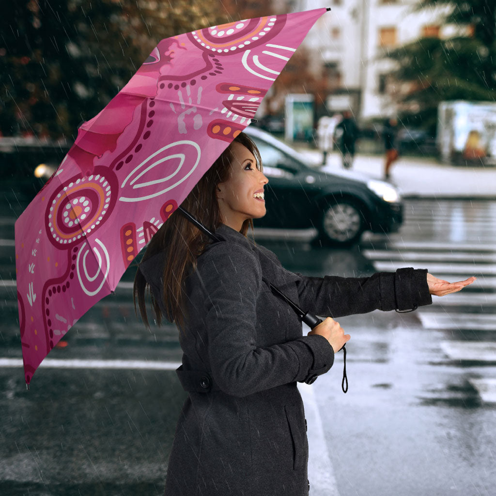 Pink Ghost Ribbon Umbrella Aboriginal Halloween Wear Pink
