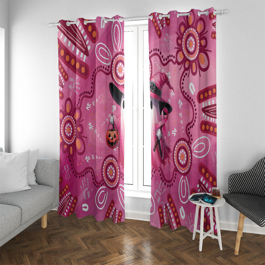 Pink Ghost Ribbon Window Curtain Aboriginal Halloween Wear Pink