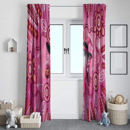 Pink Ghost Ribbon Window Curtain Aboriginal Halloween Wear Pink
