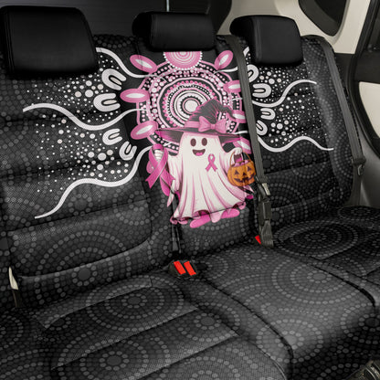 Spooky Pink Ghost Back Car Seat Cover Aboriginal Halloween Wear Pink