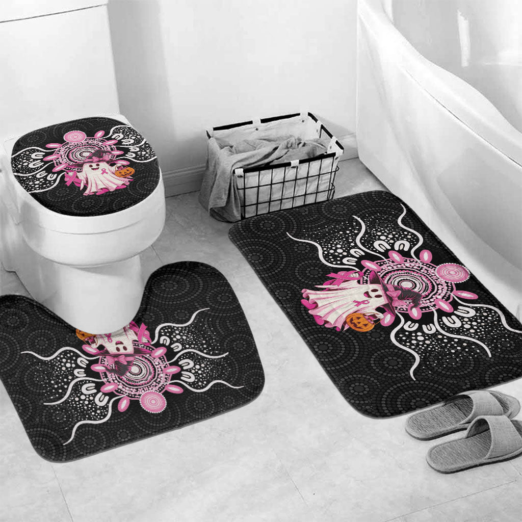 Spooky Pink Ghost Bathroom Set Aboriginal Halloween Wear Pink
