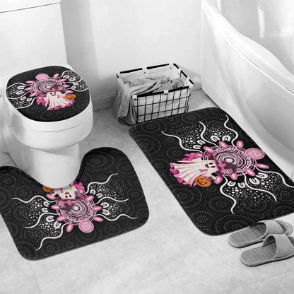 Spooky Pink Ghost Bathroom Set Aboriginal Halloween Wear Pink