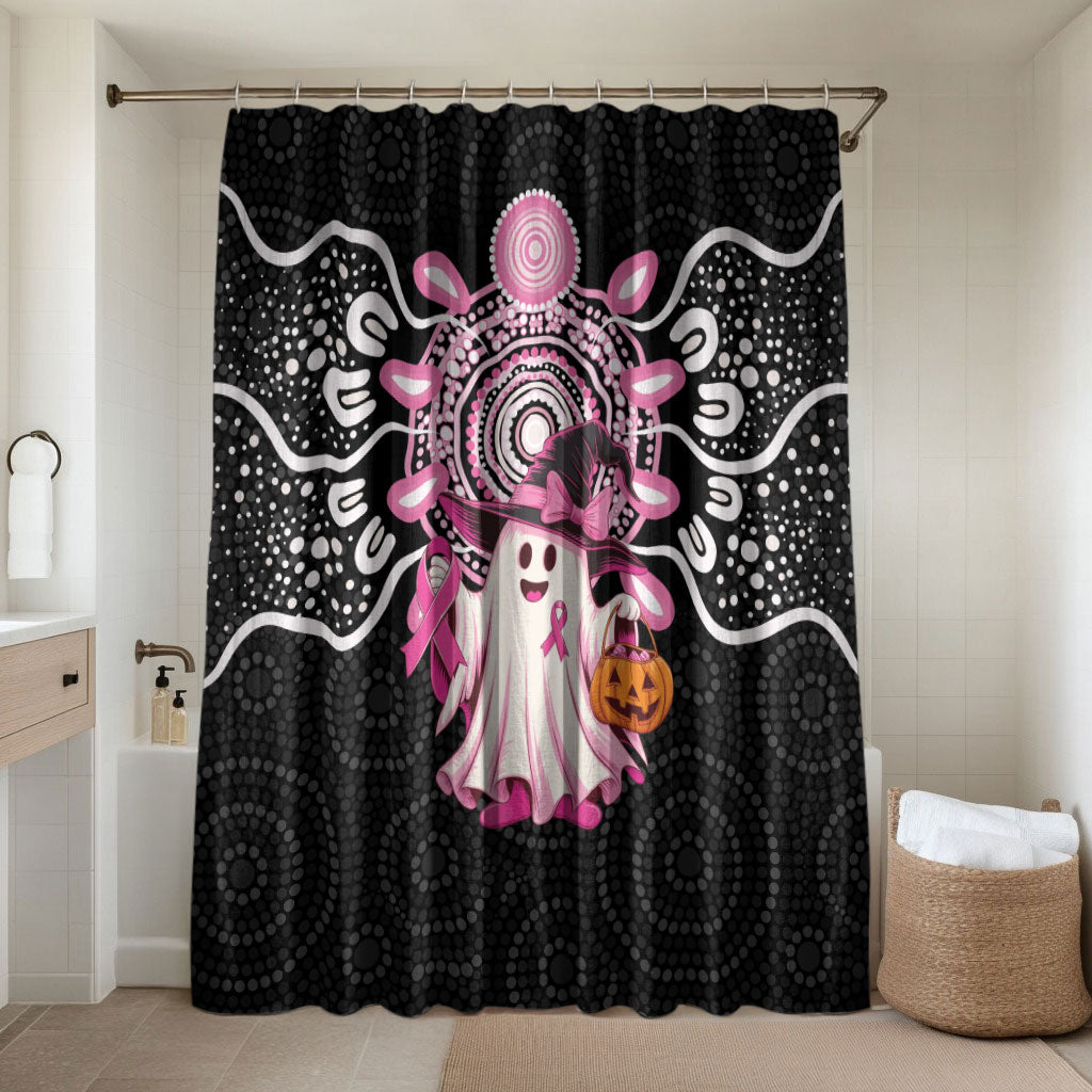 Spooky Pink Ghost Bathroom Set Aboriginal Halloween Wear Pink