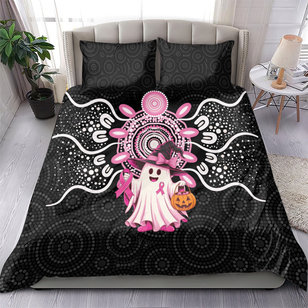 Spooky Pink Ghost Bedding Set Aboriginal Halloween Wear Pink