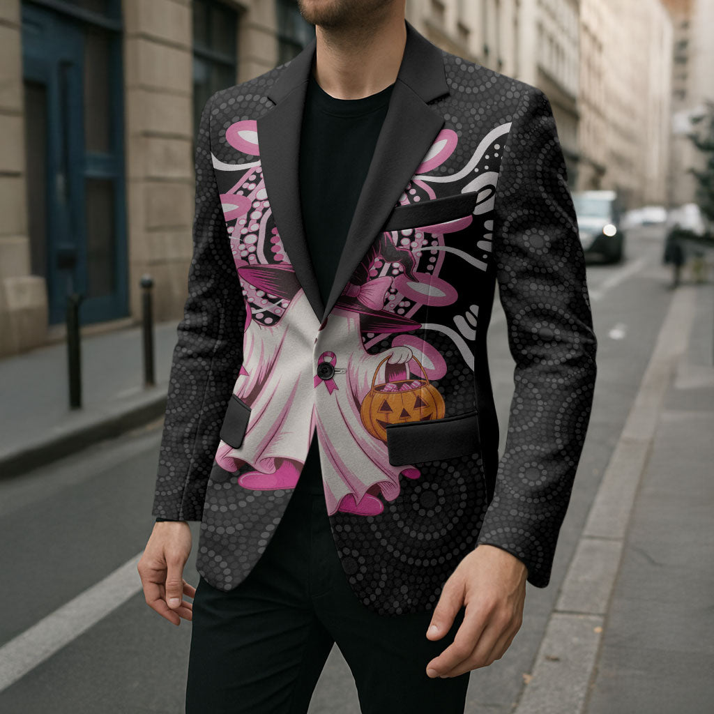 Spooky Pink Ghost Blazer Aboriginal Halloween Wear Pink