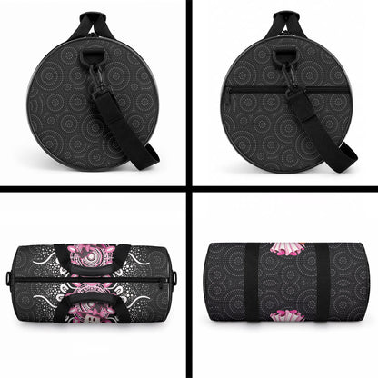 Spooky Pink Ghost Duffle Bag Aboriginal Halloween Wear Pink