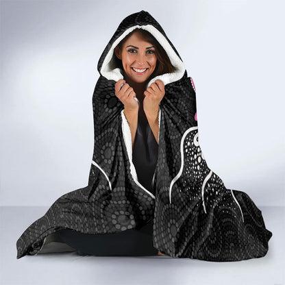 Spooky Pink Ghost Hooded Blanket Aboriginal Halloween Wear Pink