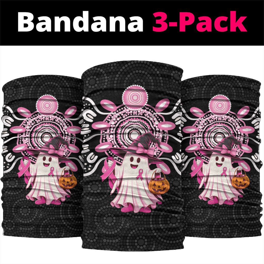Spooky Pink Ghost Neck Gaiter Aboriginal Halloween Wear Pink