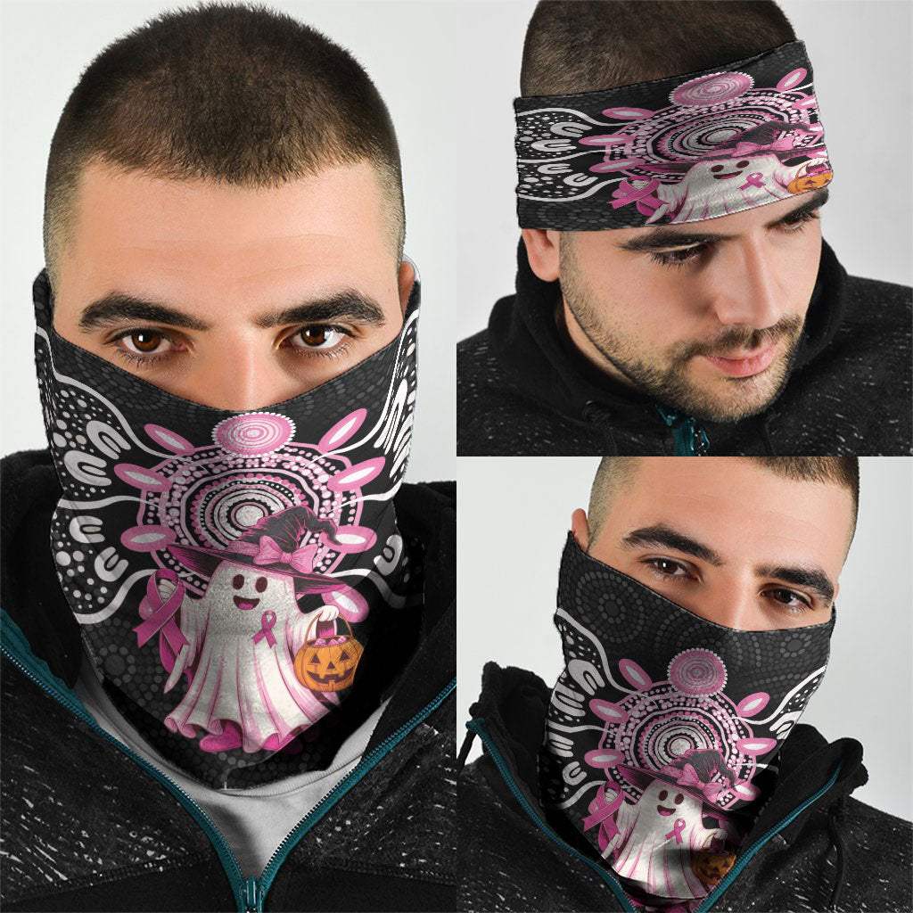 Spooky Pink Ghost Neck Gaiter Aboriginal Halloween Wear Pink