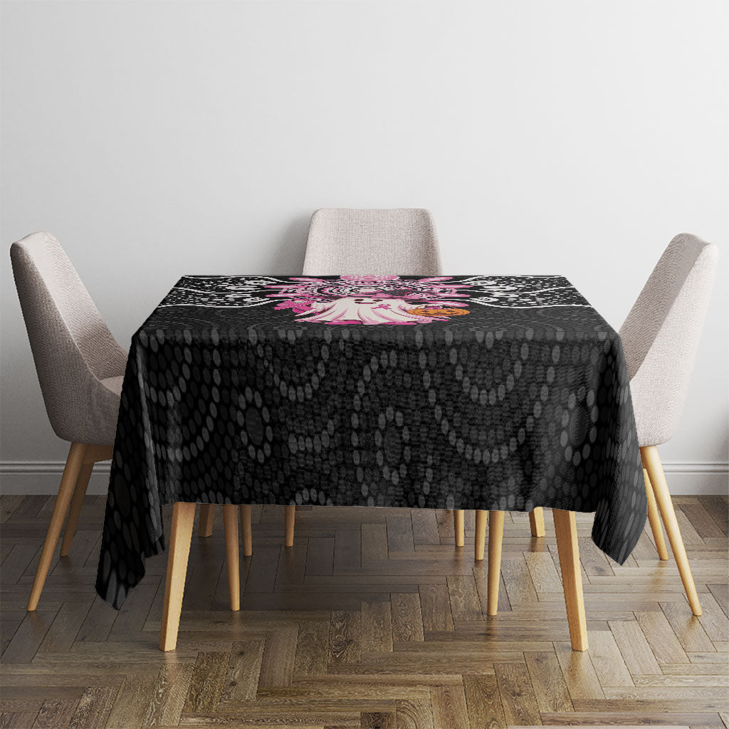 Spooky Pink Ghost Tablecloth Aboriginal Halloween Wear Pink