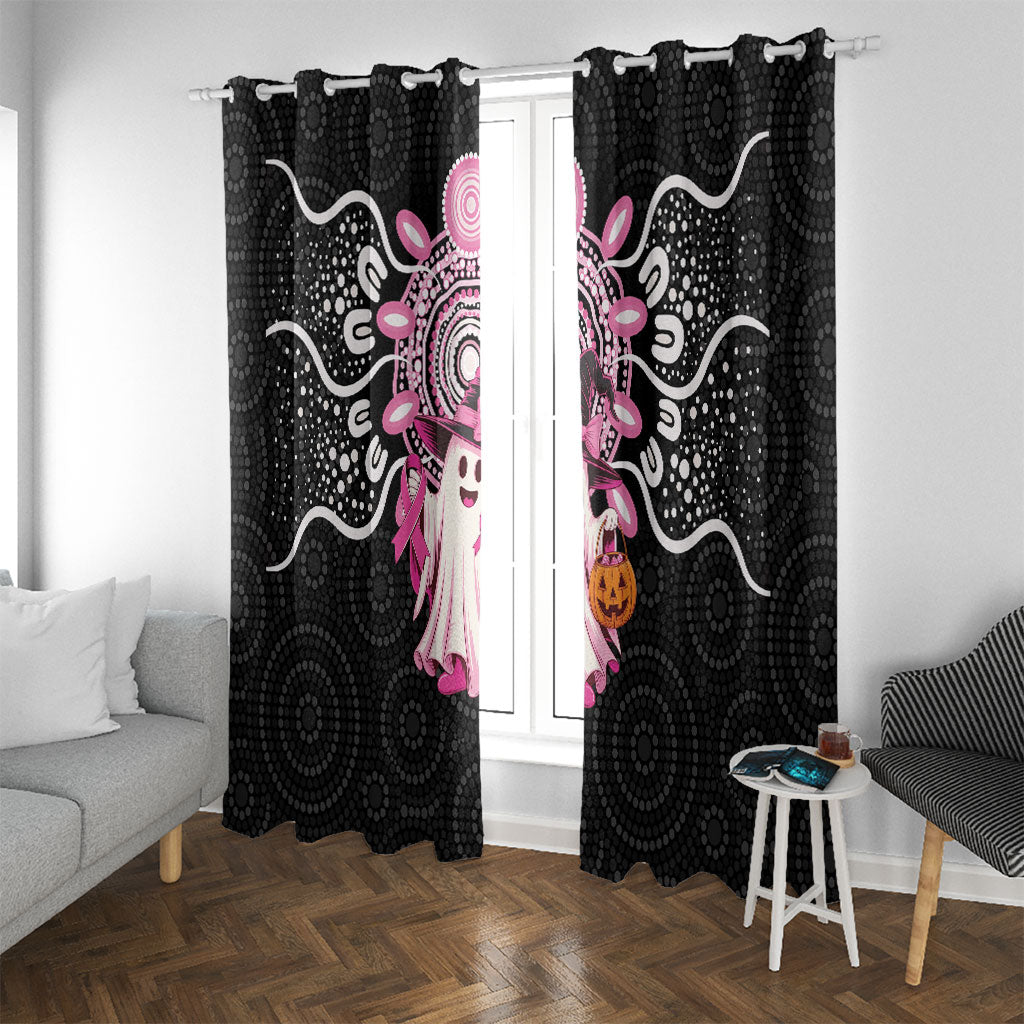 Spooky Pink Ghost Window Curtain Aboriginal Halloween Wear Pink