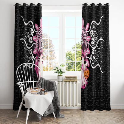 Spooky Pink Ghost Window Curtain Aboriginal Halloween Wear Pink