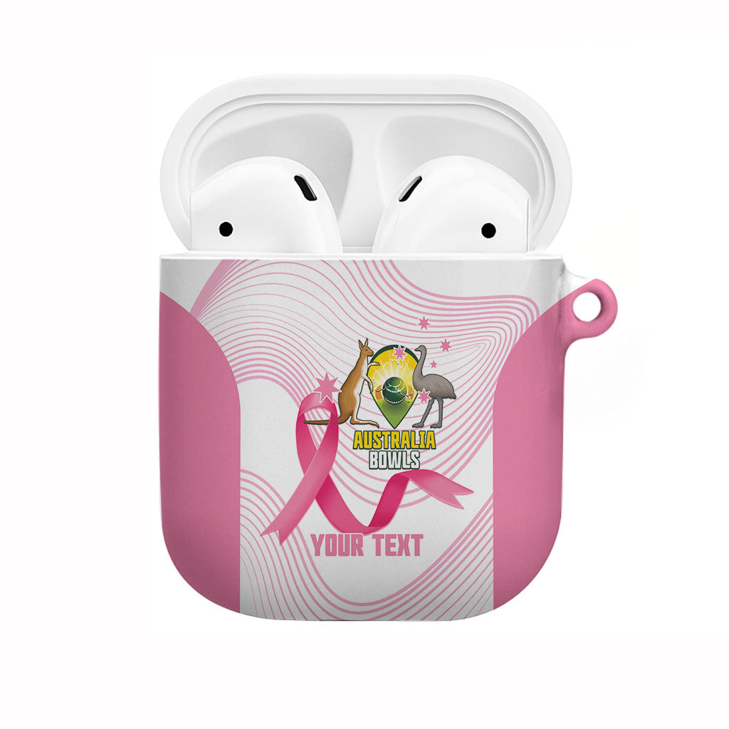 Custom Bowls Australia Breast Cancer AirPods Case Pink Ribbon Curve Sporty