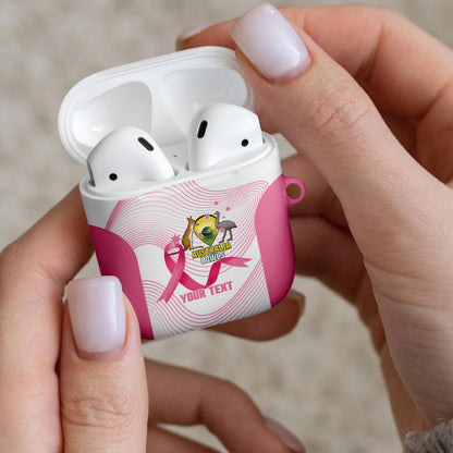Custom Bowls Australia Breast Cancer AirPods Case Pink Ribbon Curve Sporty