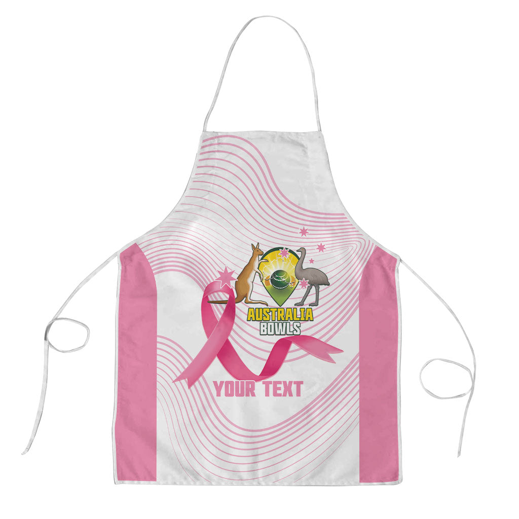 Custom Bowls Australia Breast Cancer Apron Pink Ribbon Curve Sporty