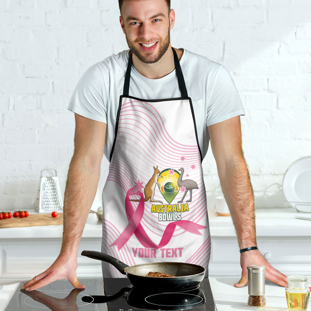 Custom Bowls Australia Breast Cancer Apron Pink Ribbon Curve Sporty