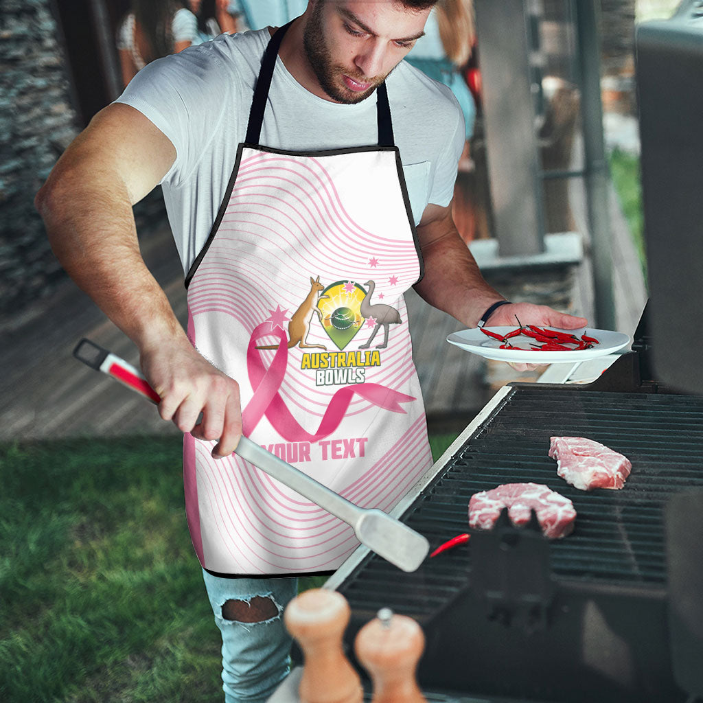 Custom Bowls Australia Breast Cancer Apron Pink Ribbon Curve Sporty