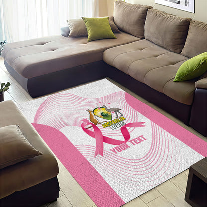 Custom Bowls Australia Breast Cancer Area Rug Pink Ribbon Curve Sporty