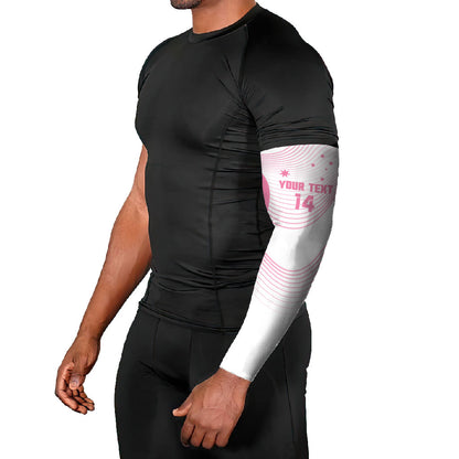 Custom Bowls Australia Breast Cancer Arm Sleeves Pink Ribbon Curve Sporty