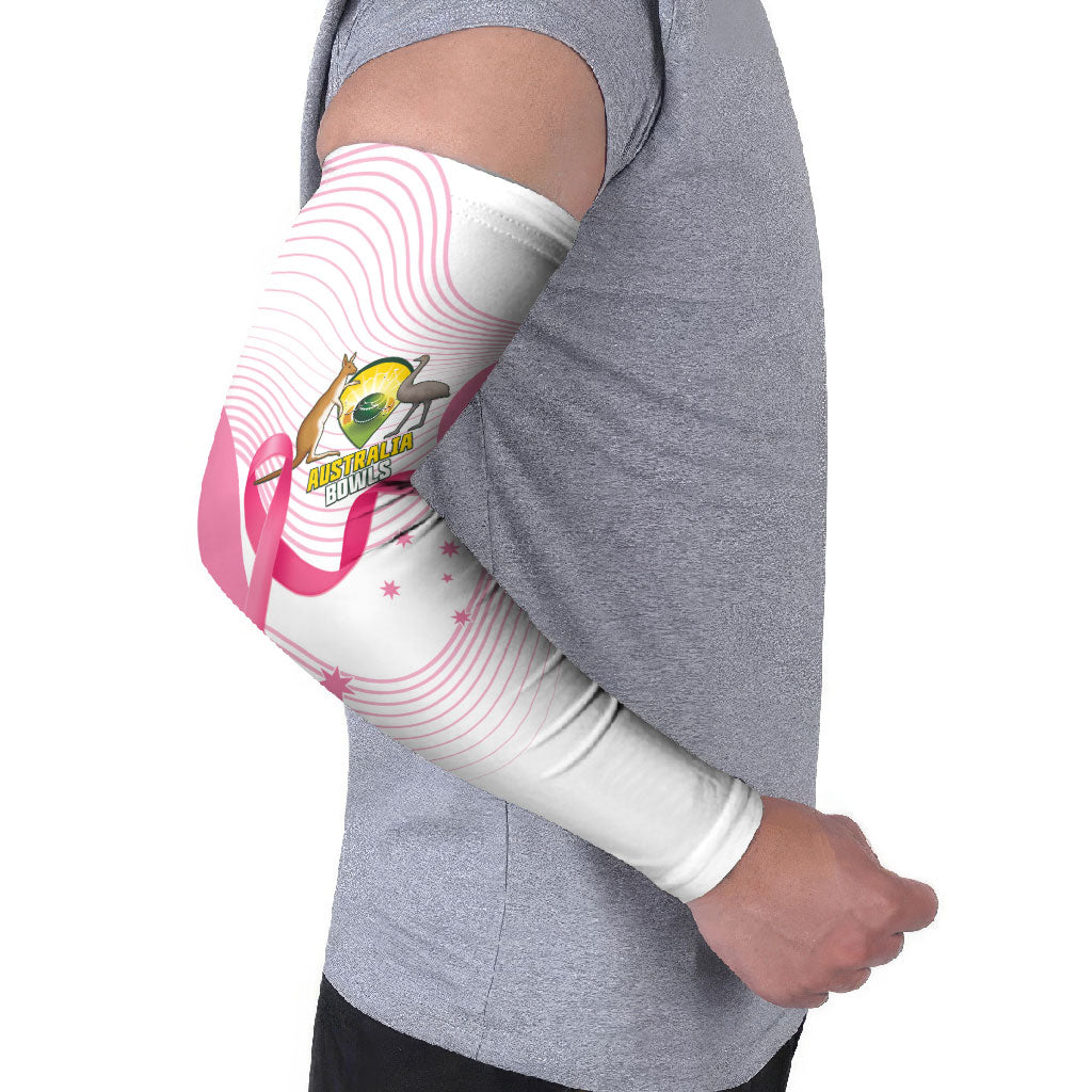 Custom Bowls Australia Breast Cancer Arm Sleeves Pink Ribbon Curve Sporty