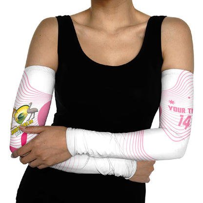 Custom Bowls Australia Breast Cancer Arm Sleeves Pink Ribbon Curve Sporty