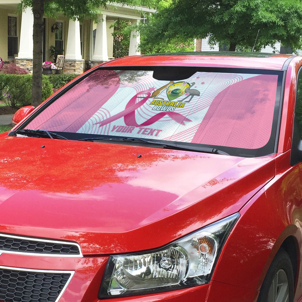 Custom Bowls Australia Breast Cancer Auto Sun Shade Pink Ribbon Curve Sporty