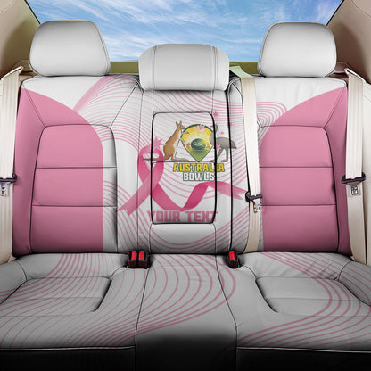 Custom Bowls Australia Breast Cancer Back Car Seat Cover Pink Ribbon Curve Sporty