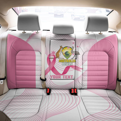 Custom Bowls Australia Breast Cancer Back Car Seat Cover Pink Ribbon Curve Sporty