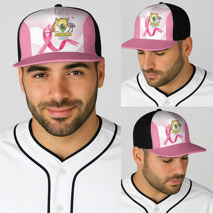 Bowls Australia Breast Cancer Baseball Net Cap Pink Ribbon Curve Sporty