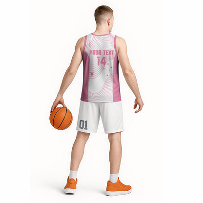 Custom Bowls Australia Breast Cancer Basketball Jersey Pink Ribbon Curve Sporty