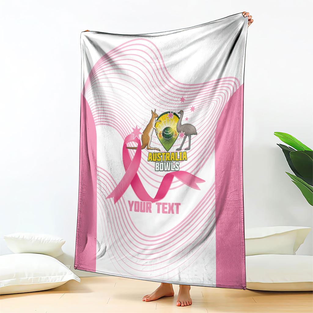 Custom Bowls Australia Breast Cancer Blanket Pink Ribbon Curve Sporty