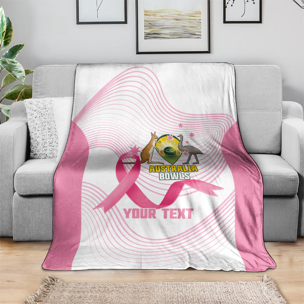 Custom Bowls Australia Breast Cancer Blanket Pink Ribbon Curve Sporty