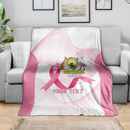 Custom Bowls Australia Breast Cancer Blanket Pink Ribbon Curve Sporty