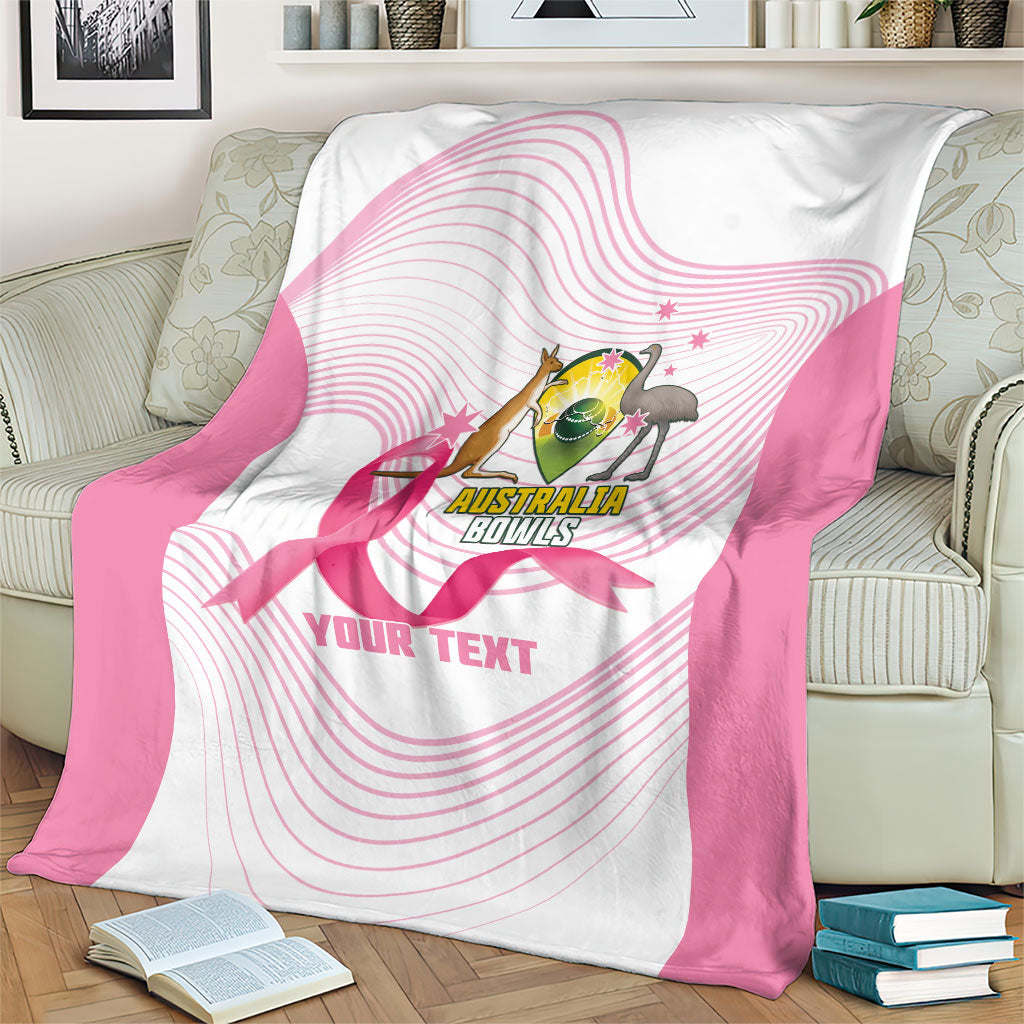 Custom Bowls Australia Breast Cancer Blanket Pink Ribbon Curve Sporty