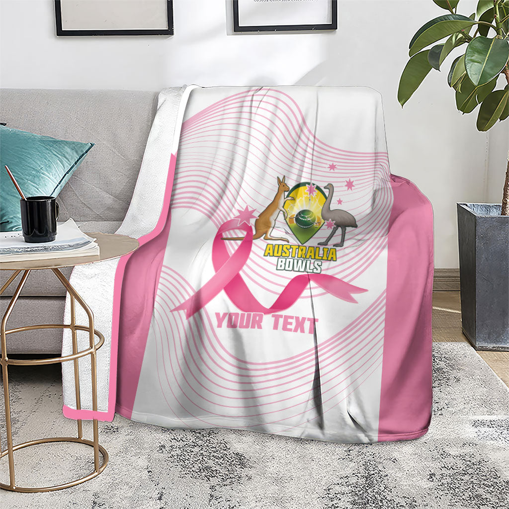 Custom Bowls Australia Breast Cancer Blanket Pink Ribbon Curve Sporty