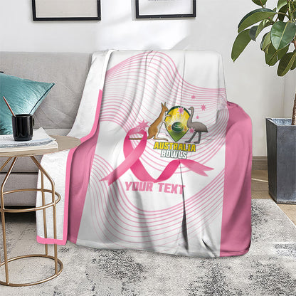 Custom Bowls Australia Breast Cancer Blanket Pink Ribbon Curve Sporty