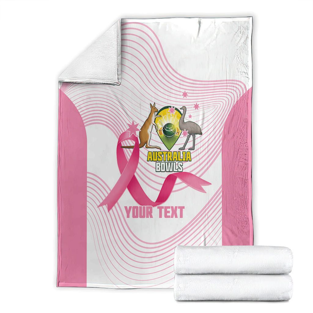 Custom Bowls Australia Breast Cancer Blanket Pink Ribbon Curve Sporty