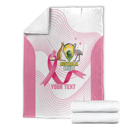Custom Bowls Australia Breast Cancer Blanket Pink Ribbon Curve Sporty
