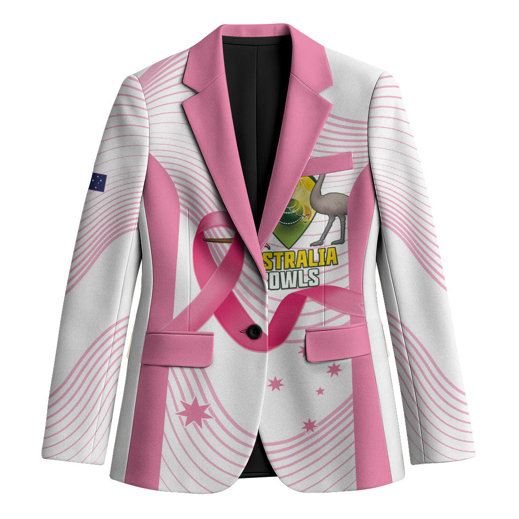 Custom Bowls Australia Breast Cancer Blazer Pink Ribbon Curve Sporty
