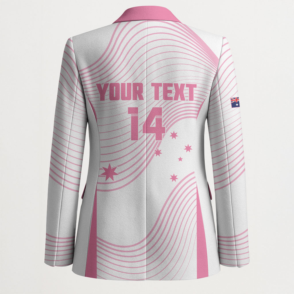 Custom Bowls Australia Breast Cancer Blazer Pink Ribbon Curve Sporty