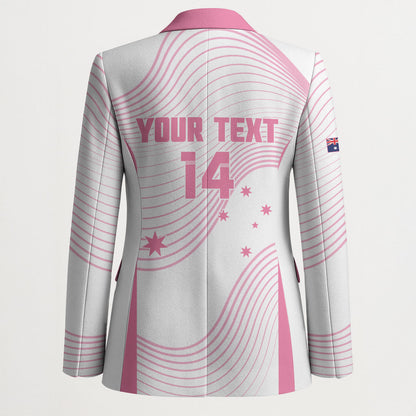 Custom Bowls Australia Breast Cancer Blazer Pink Ribbon Curve Sporty