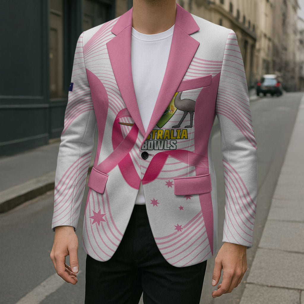 Custom Bowls Australia Breast Cancer Blazer Pink Ribbon Curve Sporty