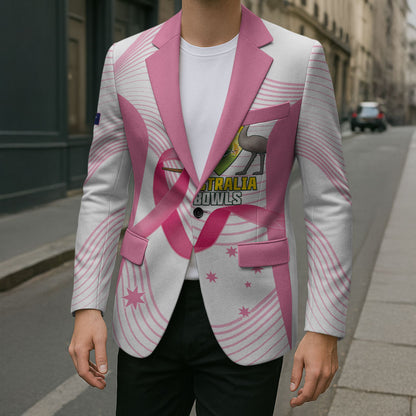 Custom Bowls Australia Breast Cancer Blazer Pink Ribbon Curve Sporty