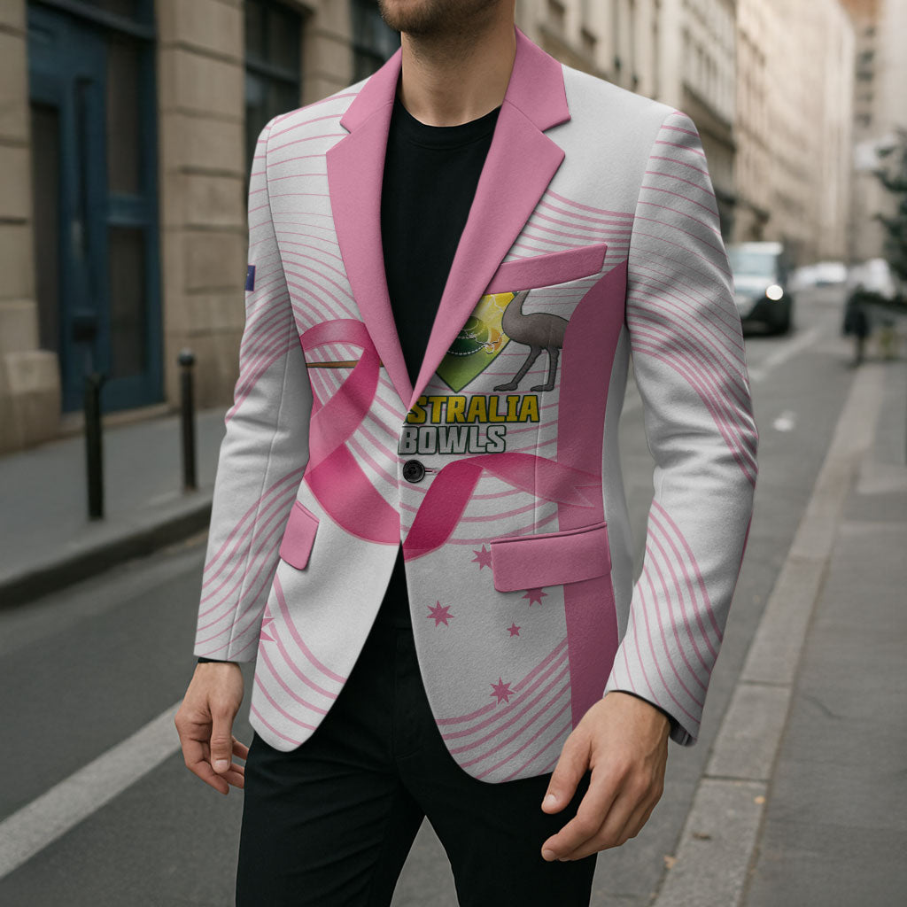 Custom Bowls Australia Breast Cancer Blazer Pink Ribbon Curve Sporty