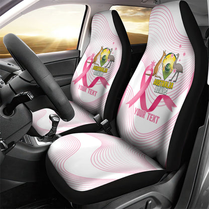 Custom Bowls Australia Breast Cancer Car Seat Cover Pink Ribbon Curve Sporty