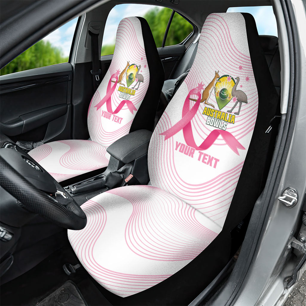 Custom Bowls Australia Breast Cancer Car Seat Cover Pink Ribbon Curve Sporty