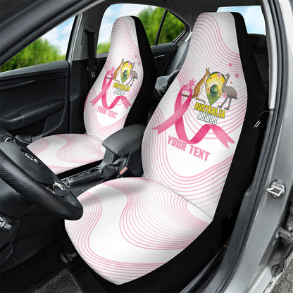 Custom Bowls Australia Breast Cancer Car Seat Cover Pink Ribbon Curve Sporty